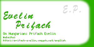 evelin prifach business card